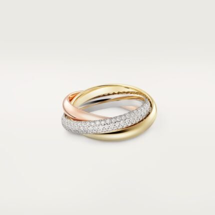 Cartier Trinity ring, classic model, semi-paved