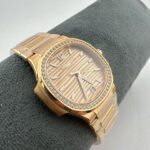 Patek Philippe Nautilus Watch, Rose gold, diamonds, Diameter: 35.2 mm - Image 6