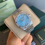 Audemars Piguet royal-oak watch, white gold, diamond, 34mm - Image 6