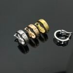 Cartier LOVE Hoop Earrings, Classic Model, 2 Diamonds - Image 3