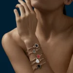 Chopard Happy Heart bracelet, rose gold, diamond, carnelian bracelet - Image 2
