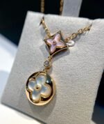 Louis Vuitton Color Blossom Necklace, Pink Gold, Pink Mother-Of-Pearl, White Mother-Of-Pearl And Diamond - Necklace - Image 4