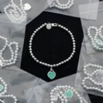 Tiffany Blue Heart Tag Bead Bracelet - Image 3