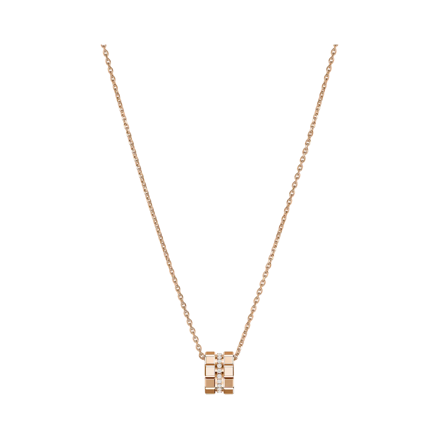 1ba52f227c0918135ac8d6c3131ccd18 Chopard Ice Cube pendant, rose gold, diamonds - Image 1