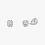 Messika My Twin earrings, White gold with diamond
