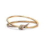 Tiffany Knot Double Row Hinged Bracelet