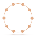Van Cleef & Arpels Magic Alhambra Agate necklace, 10 motif, diamond