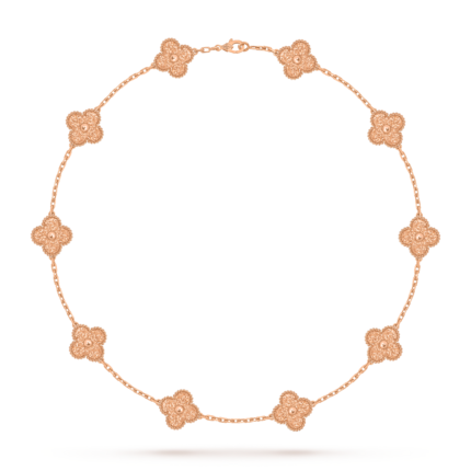 Van Cleef & Arpels Magic Alhambra Agate necklace, 10 motif, diamond