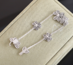 Van Cleef & Arpels Vinatge Frivole bracelet, 5 flowers, White gold, diamonds - Image 6