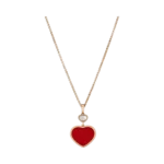 Chopard Happy Heart pendant, rose gold, diamonds, chain length: 45cm