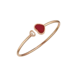 Chopard Happy Heart bracelet, rose gold, diamond, carnelian bracelet