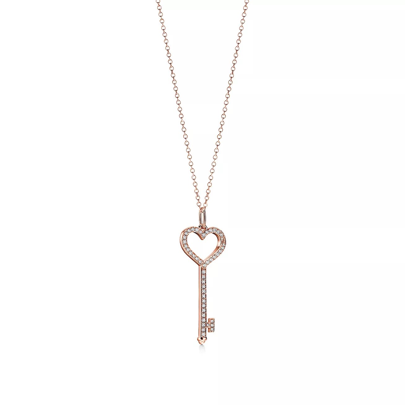 65ec90dbe9bab27606f7c14ef508aeb7 Tiffany Keys Heart Key Necklace - Image 1