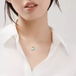 Tiffany Blue Double Heart Tag Pendant - Image 3