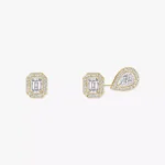 Messika My Twin earrings, Yellow gold with diamond
