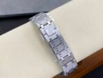 Audemars Piguet royal-oak watch, white gold, diamond, 33mm - Image 9