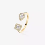 Messika My Twin toi & moi ring, Yellow gold with diamond