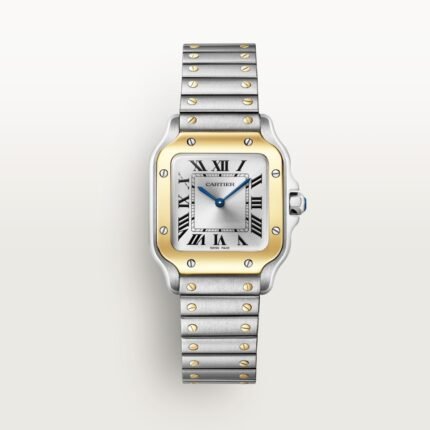 Cartier Santos de Cartier watch, Yellow gold and steel case, Small Model