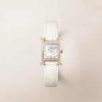 Hermes Heure H watch, Diamond-set rose gold, Mini model, 21 mm