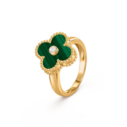 Van Cleef & Arpels Vintage Alhambra ring, Yellow gold, Diamond