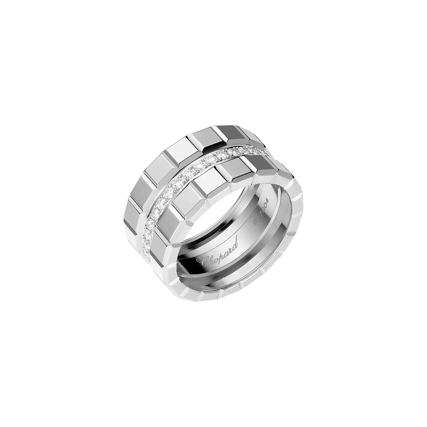 90b2655f366593035daa56d8f1fb2705 Chopard Ice Cube Ring, white gold, diamonds - Image 1