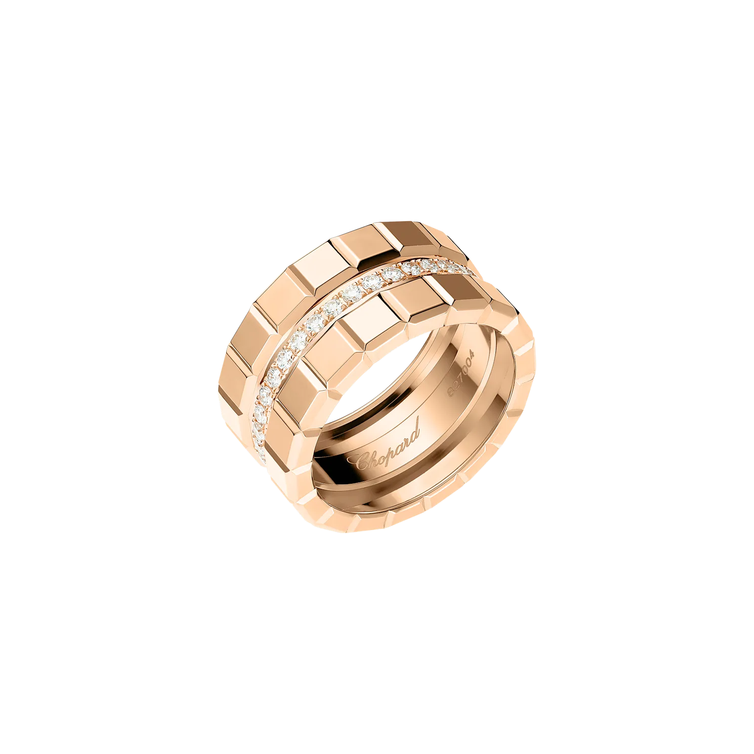 91220454afed9f8b25ee93178b3f2cb8 Chopard Ice Cube Ring, rose gold, diamonds - Image 1