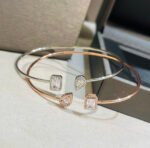 Messika My Twin toi & moi thin bangle, Pink gold with diamond - Image 6