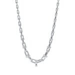 Tiffany HardWear Graduated Link Necklace, White Gold