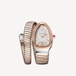 Bvlgari Serpenti Tubogas Watch, Rose gold and stainless steel, Diamonds, Diameter: 35mm