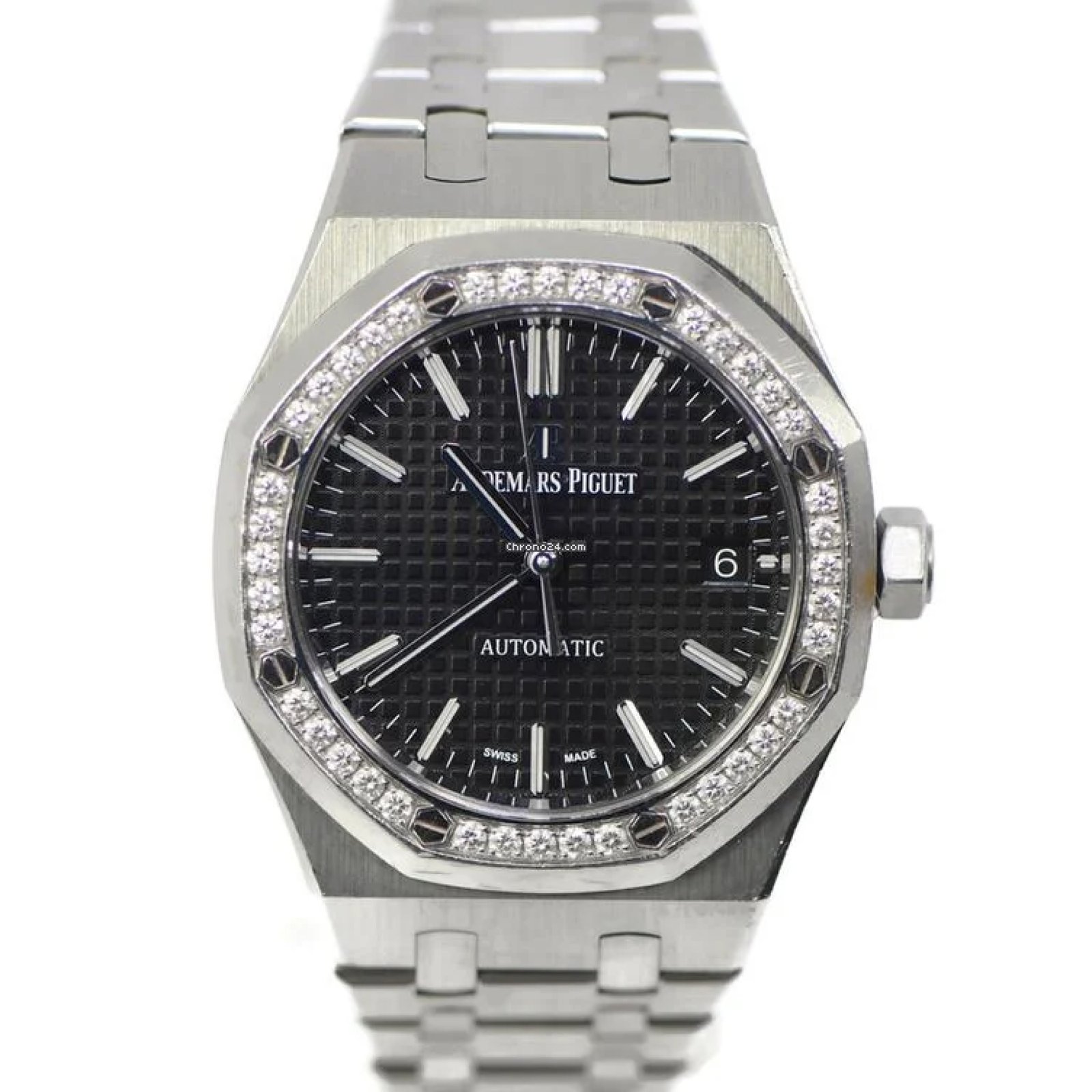 D7814FF4-2901-9EA5-B374-EED6C13E82D0 Audemars Piguet roayal-oak watch, white gold, Diamonds,41mm - Image 1