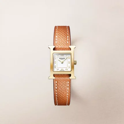 Hermes Heure H watch, Yellow gold, Mini model, 21 mm