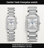 Cartier Tank Française Cartier watch, White Gold, Diamonds, Medium Model - Image 5