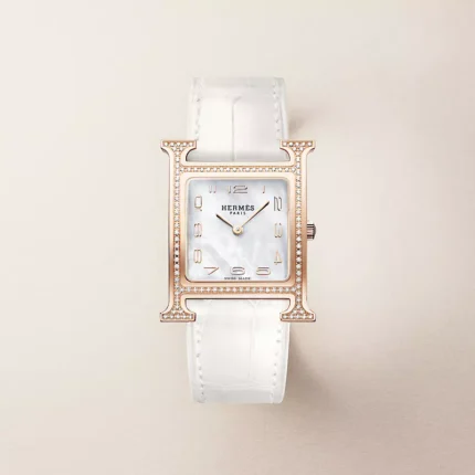 Hermes Heure H watch, Rose gold, Small model, 25 mm