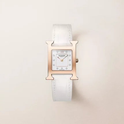 Hermes Heure H watch, Rose gold, Small model, 25 mm