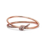 Tiffany Knot Double Row Hinged Bracelet