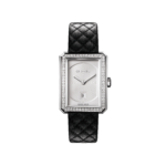 Chanel Boy·Friend Watch, Steel and diamonds, Meduim size