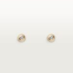 Cartier d'Amour stud earrings cartier earrings, Yellow gold, diamonds, Mini model