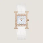 Hermes Heure H watch, Rose gold, Small model, 25 mm