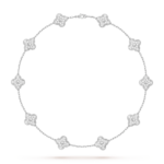 Van Cleef & Arpels Magic Alhambra Agate necklace, 10 motif, diamond