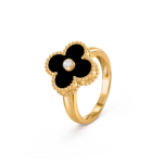 Van Cleef & Arpels Vintage Alhambra ring, Yellow gold, Diamnod