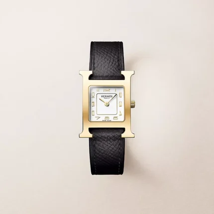 Hermes Heure H watch, Yellow gold, Small model, 25 mm