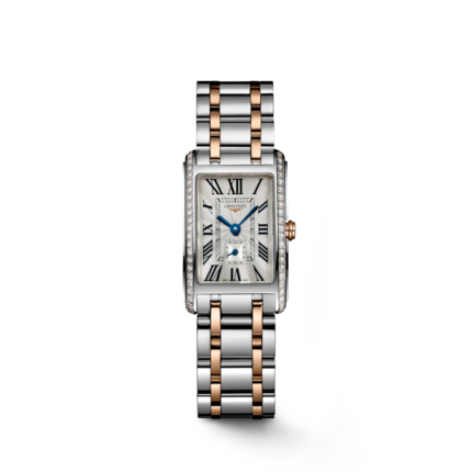 LONGINES DOLCEVITA, Stainless steel with 18k rose gold, Diamonds