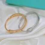 Tiffany Knot Double Row Hinged Bracelet - Image 2