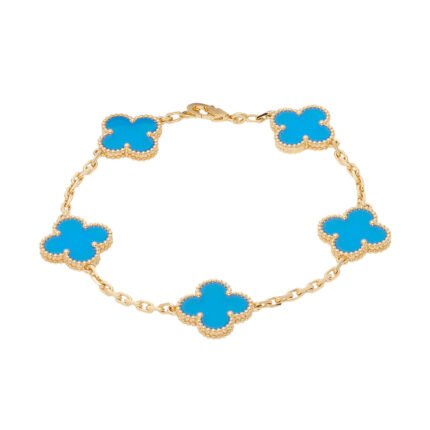 Van Cleef & Arpels Vinatge Alhambra bracelet, 5 motif, Yellow gold