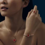Chopard Happy Heart bracelet, rose gold, diamond, carnelian bracelet - Image 3