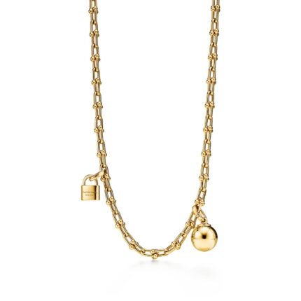 Tiffany HardWear Small Single Wrap Necklace, Yellow Gold
